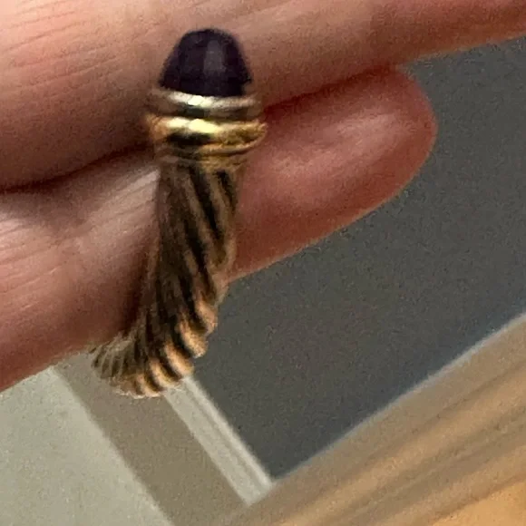 David Yurman cable classic cuff bracelet with Amethyst stones - Picture 11 of 16